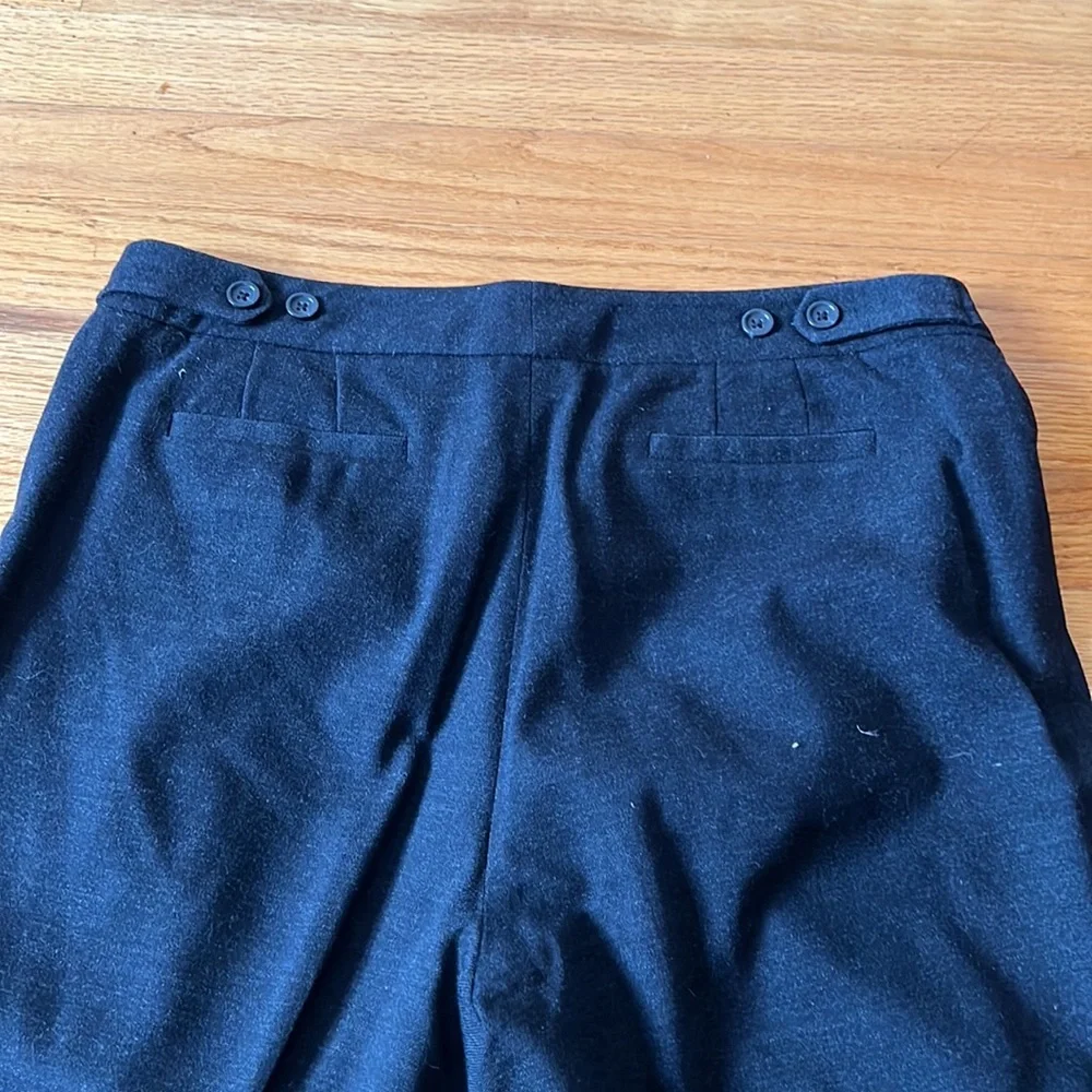 Ann Taylor Straight Leg Black Pants (lined) 98% Wool - Size 8/10 - Picture 9 of 16